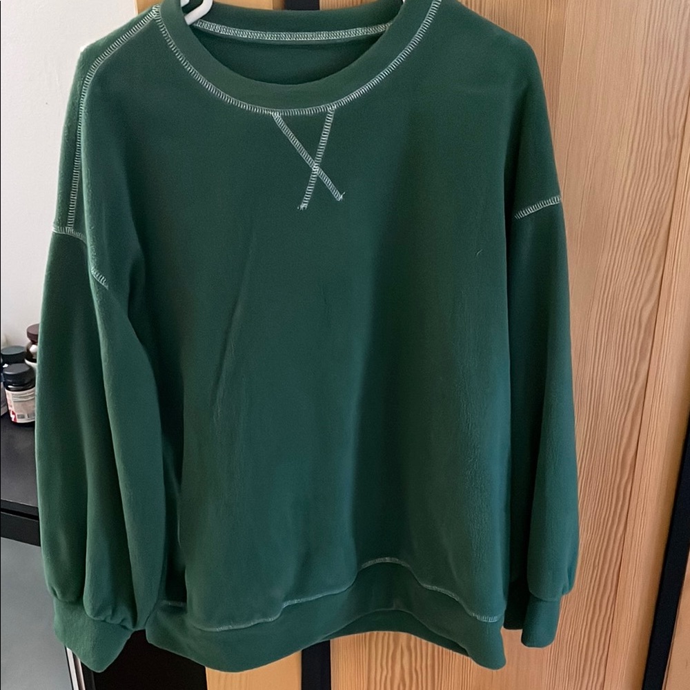 Green Crewneck FLEECE Sweatshirt